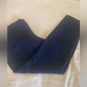 Alfani Women's Dark Blue Textured Trousers